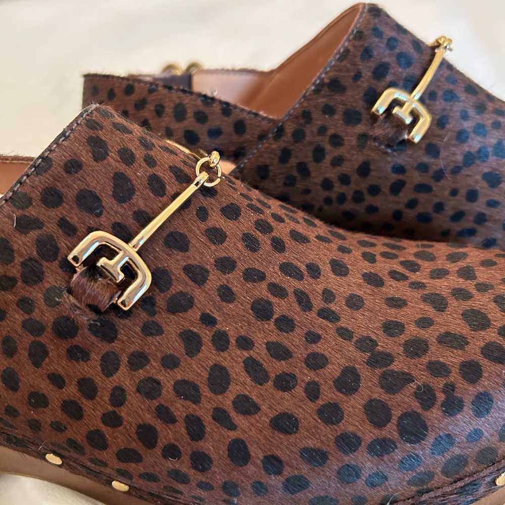 Sam Edelman Women’s Leopard Hilda Clogs Size 10